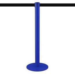 Retractable Barrier Post 5m Blue (Customisable) - LIMIT