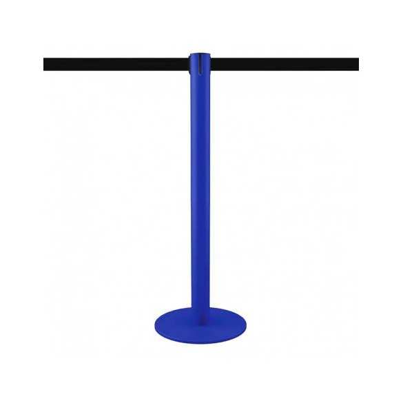 Afzetpaal met lint 5m - Blauw - MASTER