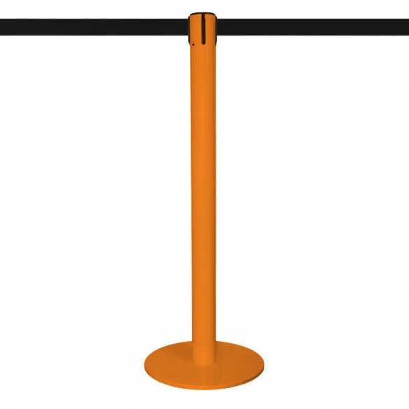 Potelet de délimitation à sangle 2,5m - Orange laqué - MASTER Potelet de délimitation à sangle 2,5m - Orange laqué - MASTER