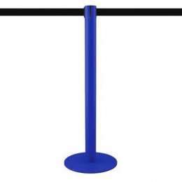 Absperrpfosten blau 3,7m (personalisierbare Gurtband) - LIMIT