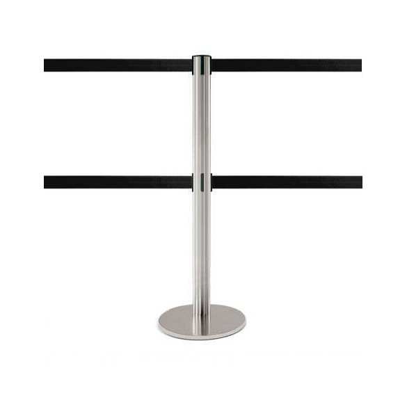 Afzetpaal met dubbel afzetlint - 3m - MASTER DUAL