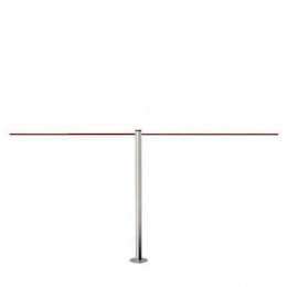 Fixed Floor-Mount Bollard 45 cm (Brushed Stainless Steel) - LINE MINI FIX