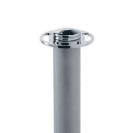 Bodenmontierter Kordelpfosten „Design“ (silber).