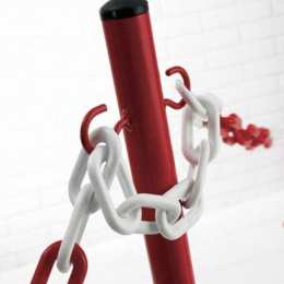 Poteau rouge pour chaine plastique - CHAIN