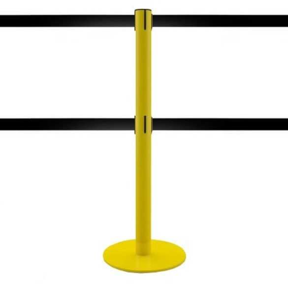 Poteau à double sangle 2,5m (Jaune, personnalisable) - MASTER DUAL Poteau à double sangle 2,5m (Jaune, personnalisable) - MASTER DUAL