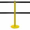 Absperrständer&nbsp;mit&nbsp;Doppelgurt 3m (gelb, anpassbar) - DUAL YELLOW