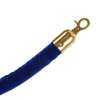 Cordon velours bleu (150cm) - Mousquetons dorés Cordon velours bleu (150cm) - Mousquetons dorés