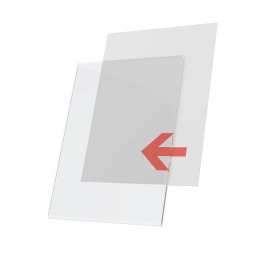 Vervangende plexiglas (A4 of A3) Voor Potelet® posterstandaard ECO of BASIC.