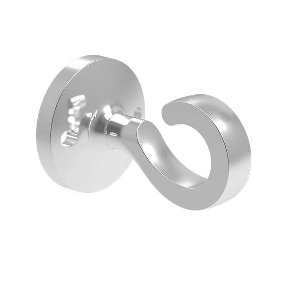 Wandhalterung aus rostfreiem Stahl mit Chrom-Finish, geliefert mit Befestigungselementen.