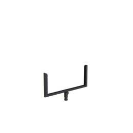 DESIGN A4 landscape poster frame, black metal frame with mounting rod, side view