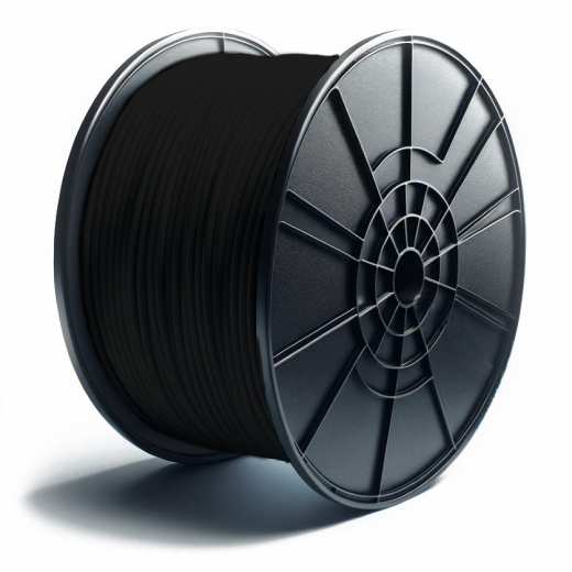 100 meter semi-elastische koordhaspel (zwart) - LINE
