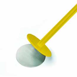 Afzetpaal met magnetische voet, lint 300cm (Geel)