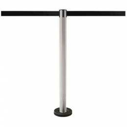 Afzetpaal met afzetband RVS geborsteld 3,7m - FIX