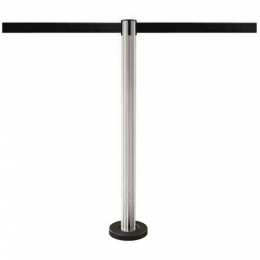 Afzetpaal met intrekbare band te bevestigen - 3m - Geborsteld RVS - FIX