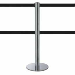 Poteau double (Chromé, personnalisable) 3 mètres - MASTER DUAL MAGNETIQUE