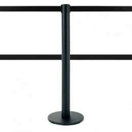 Dual Strap Barrier Post 3m (Black, Customisable) - LIMIT DUAL