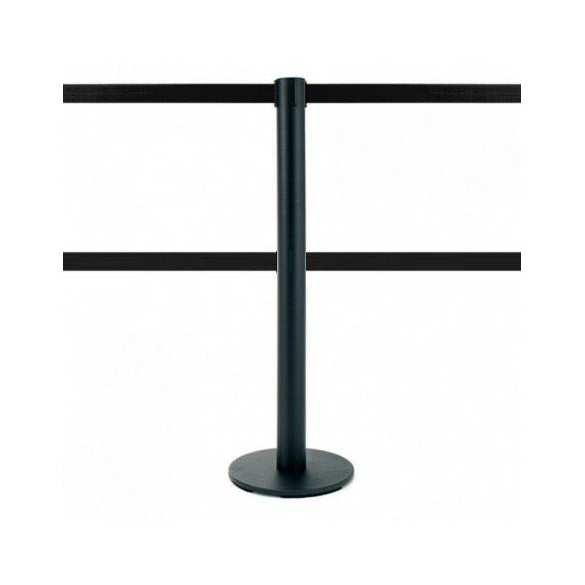 Poteau de balisage double sangle 3 mètres (noir) - MASTER DUAL Poteau de balisage double sangle 3 mètres (noir) - MASTER DUAL