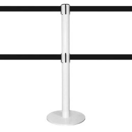 Poteau à double sangle 3m blanc laqué personnalisable - LIMIT DUAL