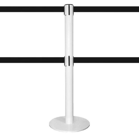 Poteau à double sangle 3m blanc laqué personnalisable - LIMIT DUAL Poteau à double sangle 3m blanc laqué personnalisable - LIMIT DUAL