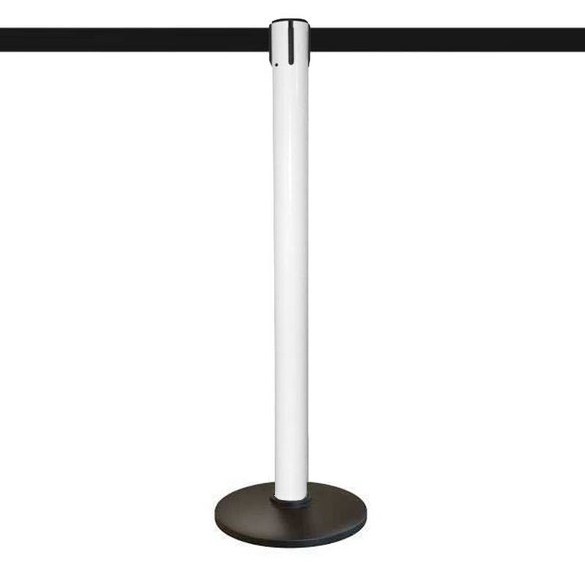 Poteau à sangle 3m blanc ECO personnalisable - DLimit Poteau à sangle 3m blanc ECO personnalisable - DLimit