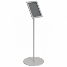 Espositore cartello museo A4 grigio argento - Gamma LINE