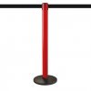 Roter Kunststoff-Absperrpfosten BASIC - RAL&nbsp;3020, Einzugsband 2,5&nbsp;m