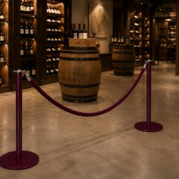 Afzetpaal bordeaux gelakt - DESIGN