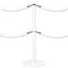 Witte afzetpaal dubbele koord DESIGN