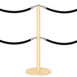 Champagne dubbele koord afzetpaal DESIGN