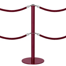 Bordeaux dubbele koord afzetpaal DESIGN