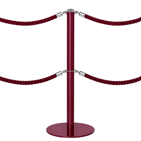 Poteau double corde bordeaux laque DESIGN