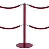 Bordeaux Doppelkordel Absperrpfosten DESIGN