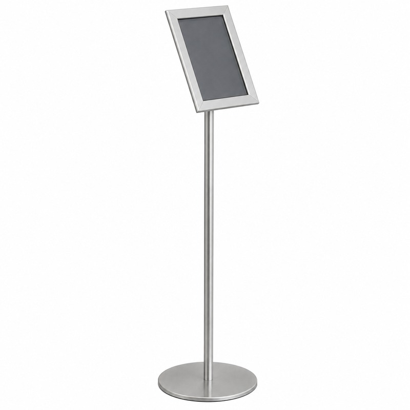 Kartelhouder A5 Geborsteld Inox - LINE Serie