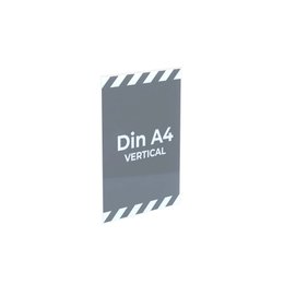A4-Plakathalter Hochformat geschützt für POST-Seilpfosten