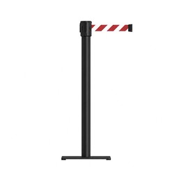 Black Retractable Belt Barrier 3m (Customisable) - Safety