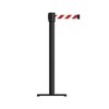 Retractable belt stanchion 3m black, custom - Safety
