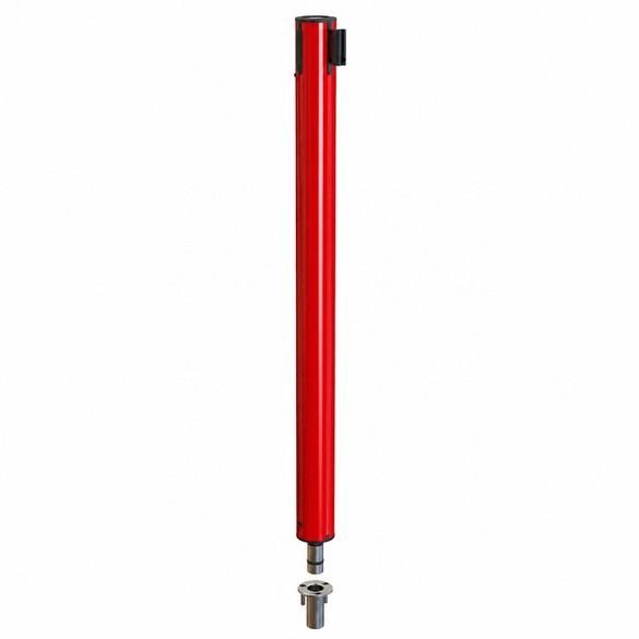 Herausnehmbarer Absperrpfosten rot - Gurt 3m - UNFIX Herausnehmbarer Absperrpfosten rot - Gurt 3m - UNFIX