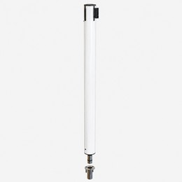 Removable socketed barrier post white - 3m belt - UNFIX