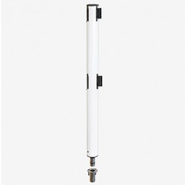 Poteau blanc, double sangle, fourreau à sceller - UNFIX DUAL