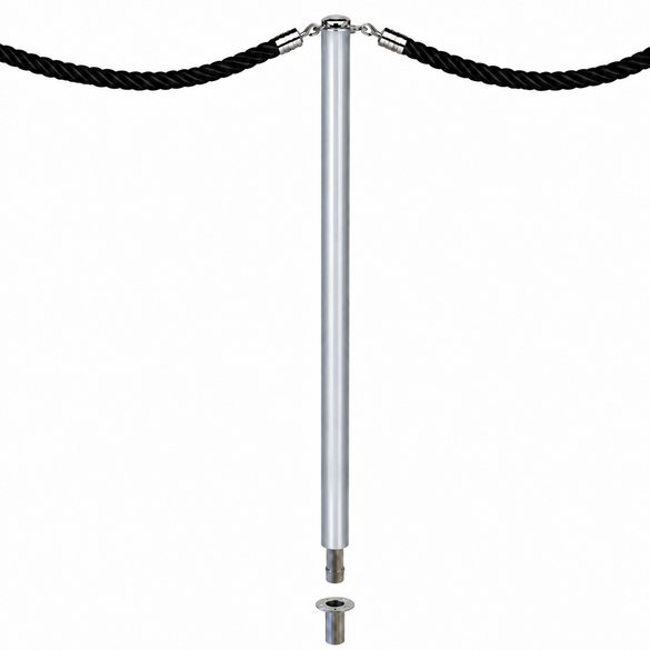 Palo a corda argentato a scomparsa - Design Unfix Palo a corda argentato a scomparsa - Design Unfix