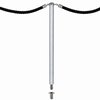 Poteau à corde argenté escamotable - Design Unfix Poteau à corde argenté escamotable - Design Unfix