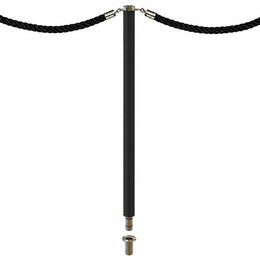 Poteau à corde noir mat démontable sans outil - Design Unfix