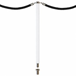Lacquered white rope post pull-out - Design Unfix