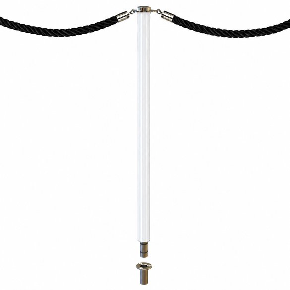 Lacquered white rope post pull-out - Design Unfix Lacquered white rope post pull-out - Design Unfix