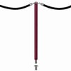 Burgundy rope post plate-mounted retractable - Design Unfix Burgundy rope post plate-mounted retractable - Design Unfix