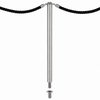 Brushed stainless steel rope post clip-in in one click - Design Unfix Brushed stainless steel rope post clip-in in one click - Design Unfix