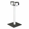 Poteau à double enrouleur blanc - grande distance 2 x 9 m (18 m)