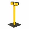 Poteau à double enrouleur jaune - grande distance 2 x 9 m (18 m)