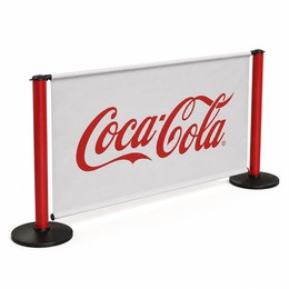 Red Plastic Barrier (Custom Printed) - BASIC