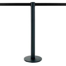 Absperrpfosten schwarz mit Gurtband 3m (personalisierbar) - LIMIT